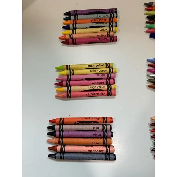 Vintage 1988 Binney & Smith Crayola Crayons 48 Pack Box Dandelion Teal Blue Read - Picture 5 of 8